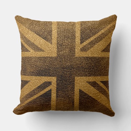 United Kingdom Flag Vintage 3 Throw Pillow