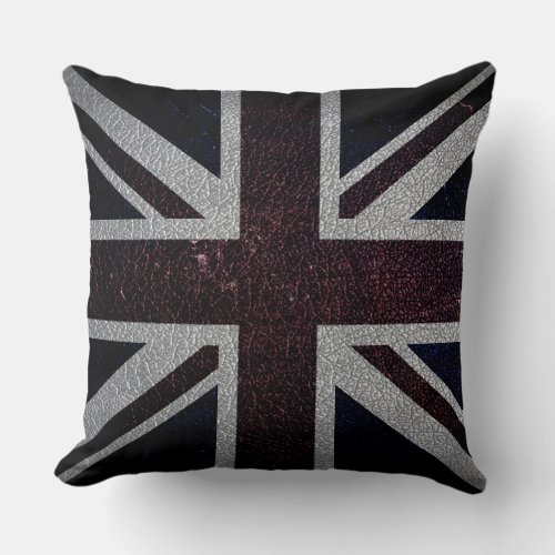 United Kingdom Flag Vintage 4 Throw Pillow