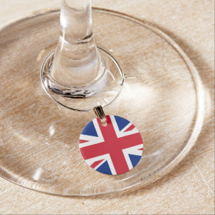 United Kingdom flag Wine Glass Charm
