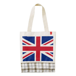 United Kingdom flag Zazzle HEART Tote Bag