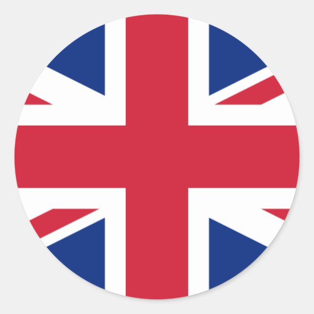 United Kingdom GB Classic Round Sticker (Front)