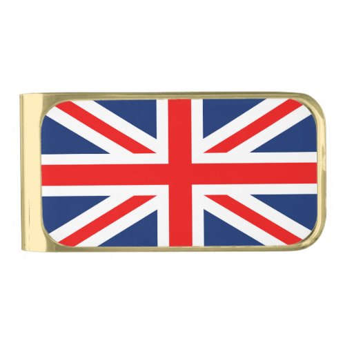 United Kingdom Gold Finish Money Clip