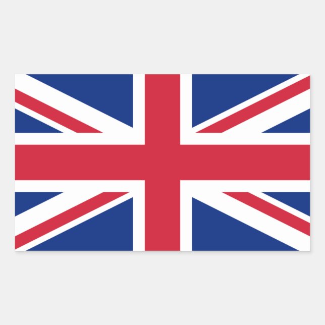 United Kingdom/Great Britain/British Flag Rectangular Sticker (Front)