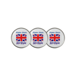 United Kingdom Great Britain Flag Blue Personalize Golf Ball Marker
