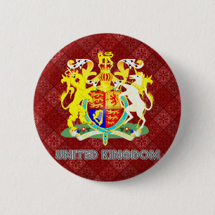 United Kingdom High Quality Coat of Arms Button
