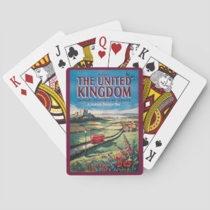 United Kingdom Landscape Illustration Travel Art Poker Cards