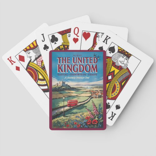 United Kingdom Landscape Illustration Travel Art Poker Cards