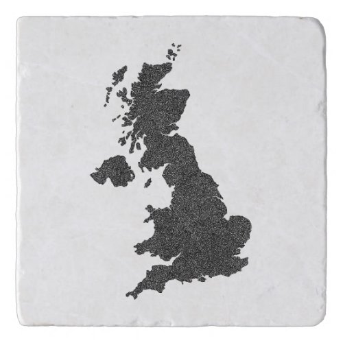 United Kingdom Map Design with Hidden Borders  Trivet