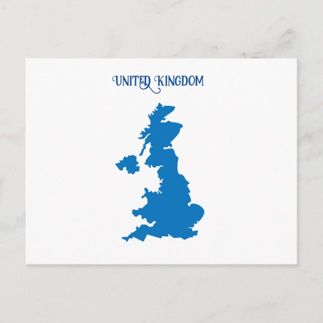 United Kingdom Map Holiday Postcard (Front)