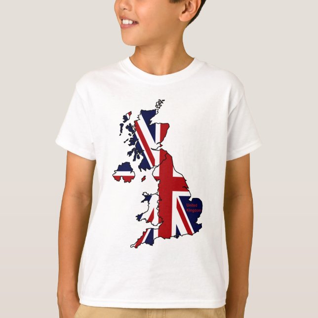 United Kingdom Map Kid's T-Shirt (Front)
