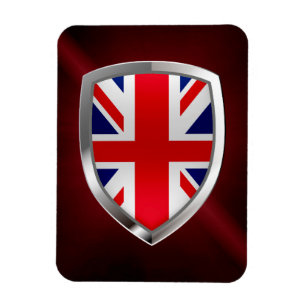 United Kingdom Metallic Emblem Magnet