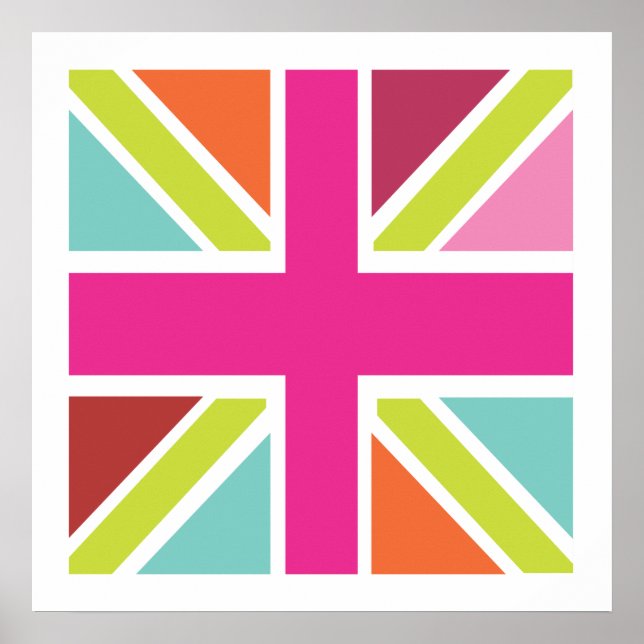 United Kingdom multi color flag print (Front)