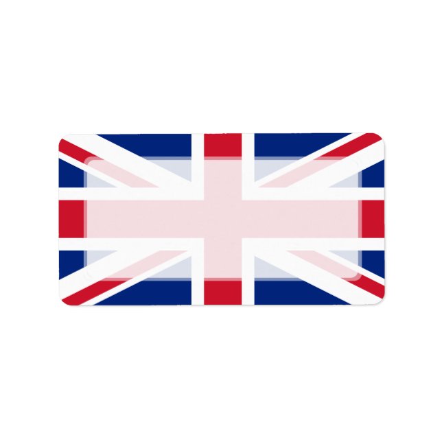 United Kingdom National Flag Label (Front)
