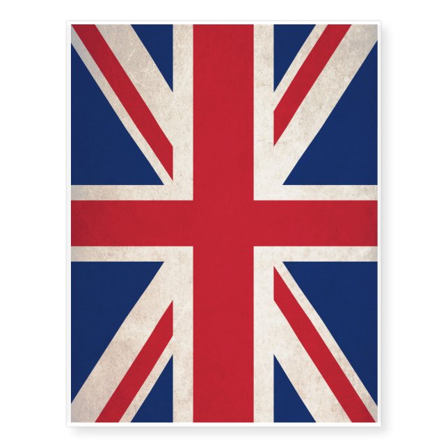 United Kingdom national flag Temporary Tattoos (Front)