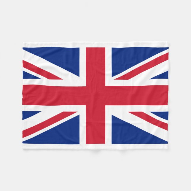 United Kingdom National World Flag Fleece Blanket (Front (Horizontal))