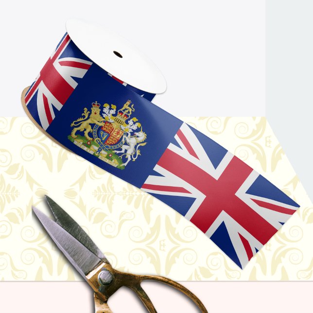 United Kingdom Ribbon, Emblem, UK, British Flag Satin Ribbon (Creator Uploaded)