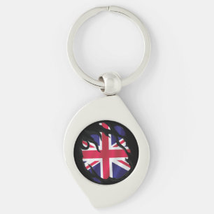 United Kingdom Ripped Flag Keychain