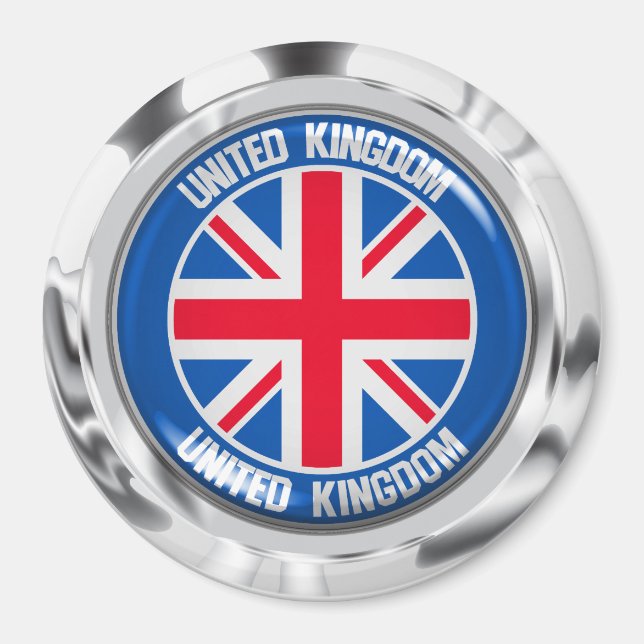 United Kingdom Round Emblem Magnet (Front)