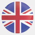 United Kingdom Round Icon Flag Classic Round Sticker | Zazzle
