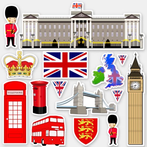 United Kingdom Souvenir Contour Sticker