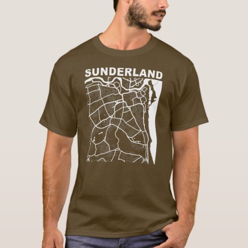 United Kingdom Souvenir Sunderland City Street T_Shirt