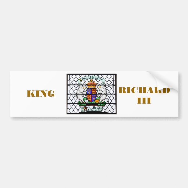 UNITED KINGDOM STAINED GLASS RICHARD III BUMPER STICKER (Front)