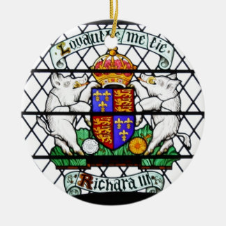UNITED KINGDOM STAINED GLASS RICHARD III CERAMIC ORNAMENT