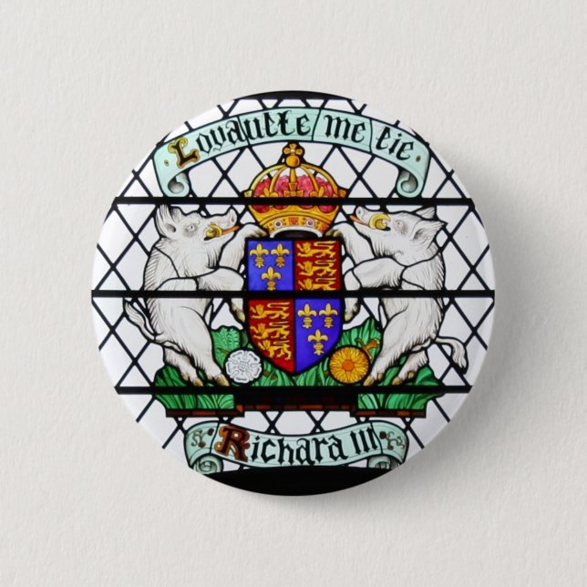 UNITED KINGDOM STAINED GLASS RICHARD III PINBACK BUTTON (Front)