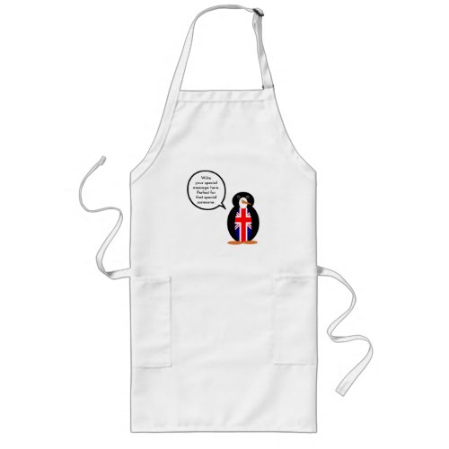 United Kingdom Talking Ms Penguin Long Apron