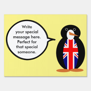 United Kingdom Talking Ms. Penguin Sign