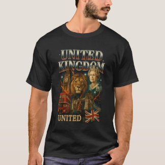 United Kingdom Travel Lover and Foodie 90's2000's T-Shirt