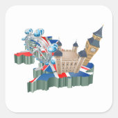 United Kingdom Travel Square Sticker (Front)