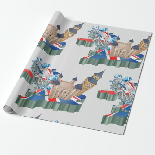 United Kingdom Travel Wrapping Paper