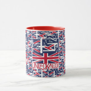 United Kingdom UK flag BY MASANSER PIXELAT Mug