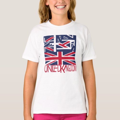 United Kingdom UK flag BY MASANSER PIXELAT T_Shirt