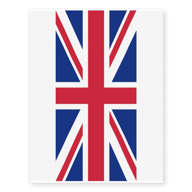 United Kingdom UK Flag Temporary Tattoos (Front)