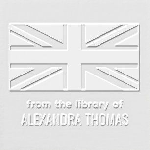 United Kingdom UK Flag Union Jack Library Book Embosser
