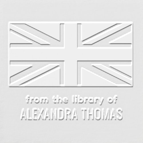 United Kingdom UK Flag Union Jack Library Book Embosser