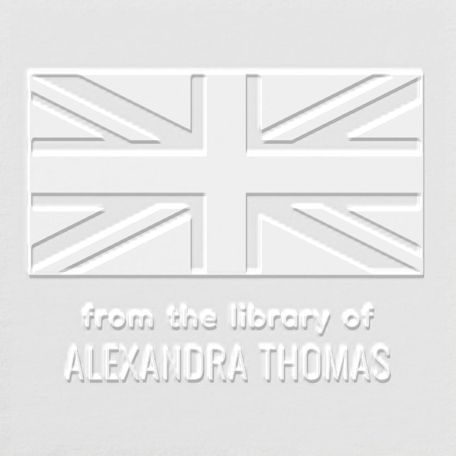 United Kingdom UK Flag Union Jack Library Book Embosser (Design)