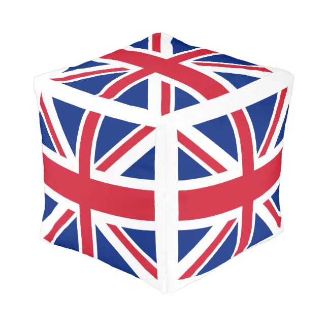 United Kingdom UK Union Jack Flag Pouf Zazzle