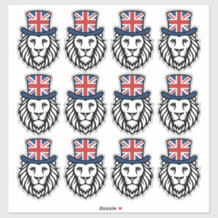 United Kingdom Union Flag Lion Sticker