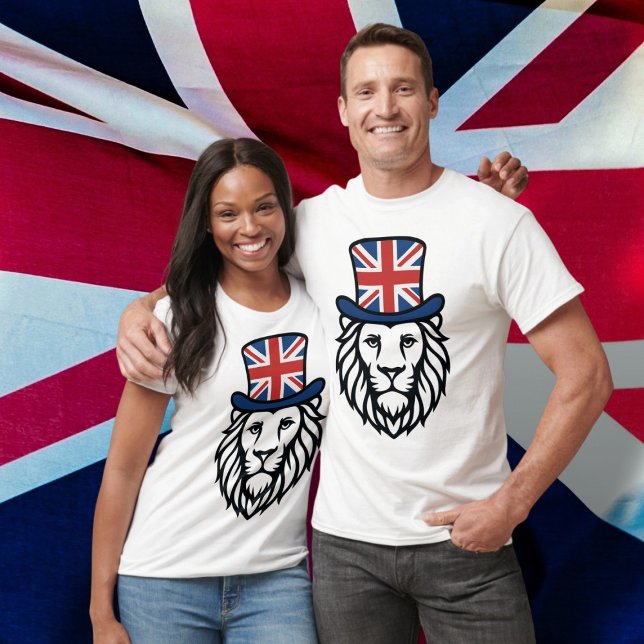 United Kingdom Union Flag Lion T-Shirt (United Kingdom Union Flag Lion T-Shirt by Ricaso. A patriotic bold and stylish British themed shirt )