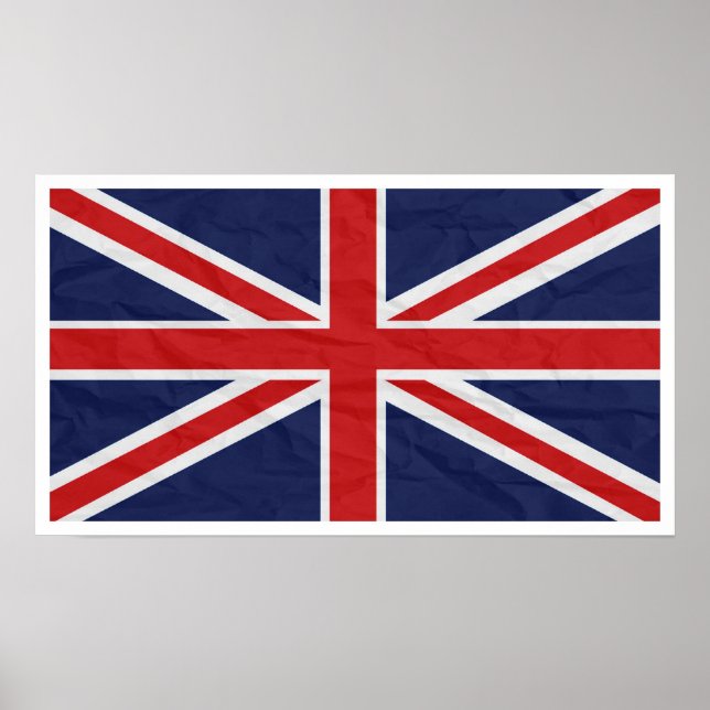 United Kingdom Union Jack Flag 24”X13.57” Poster (Front)