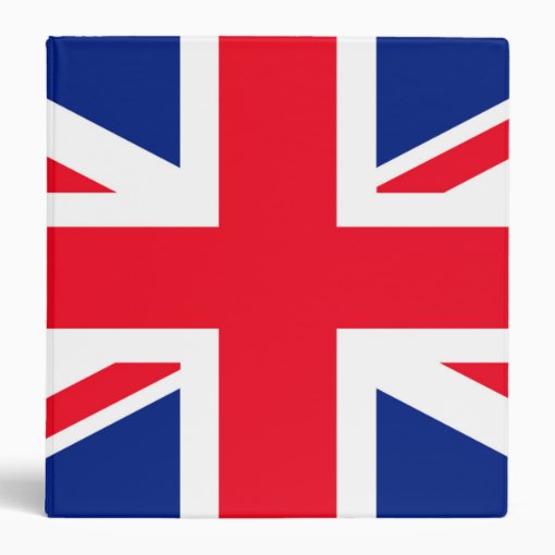 United Kingdom Union Jack Flag 3 Ring Binder | Zazzle