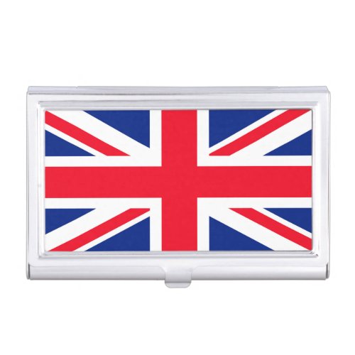 United Kingdom Union Jack Flag Business Card Case