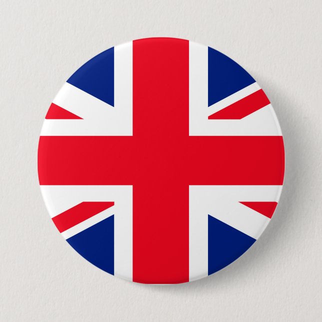 United Kingdom Union Jack Flag Button (Front)