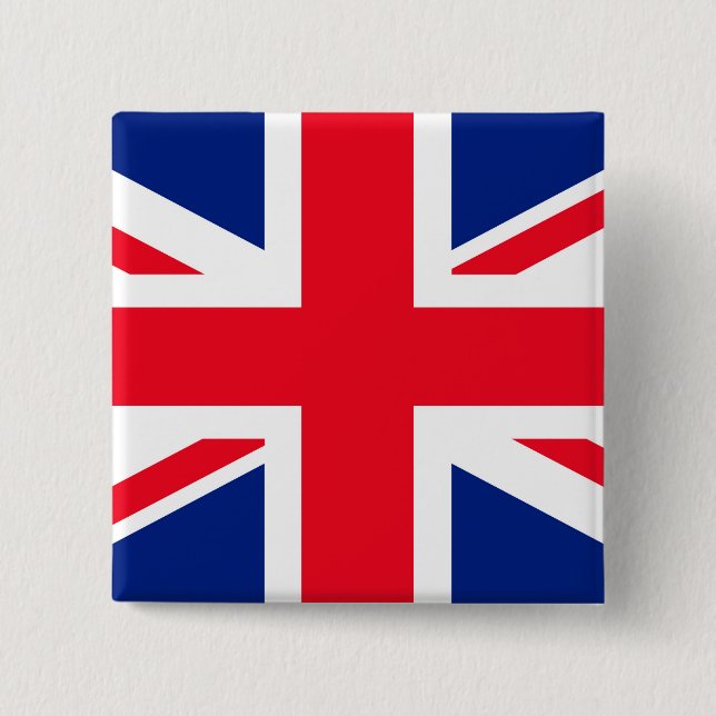 United Kingdom Union Jack Flag Button (Front)
