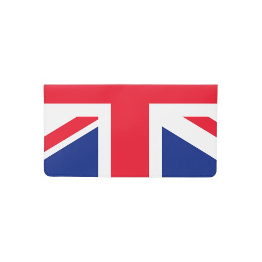 United Kingdom Union Jack Flag Checkbook Cover (Front)