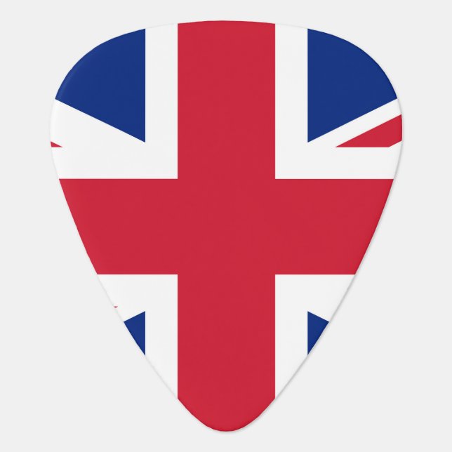 United Kingdom Union Jack Flag Guitar Pick (Front)