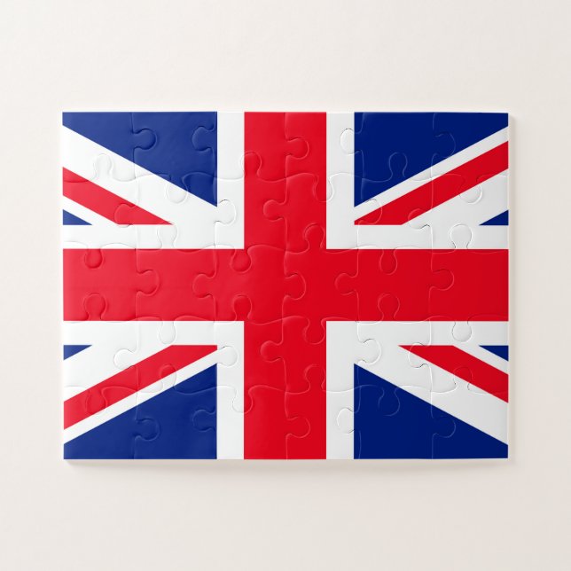 United Kingdom Union Jack Flag Jigsaw Puzzle (Horizontal)